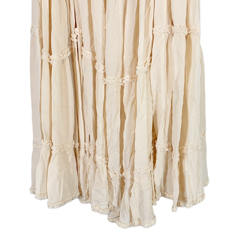 Free People Sleeveless Boho Hippie Dress Cream Size XS - Picture 5 of 8